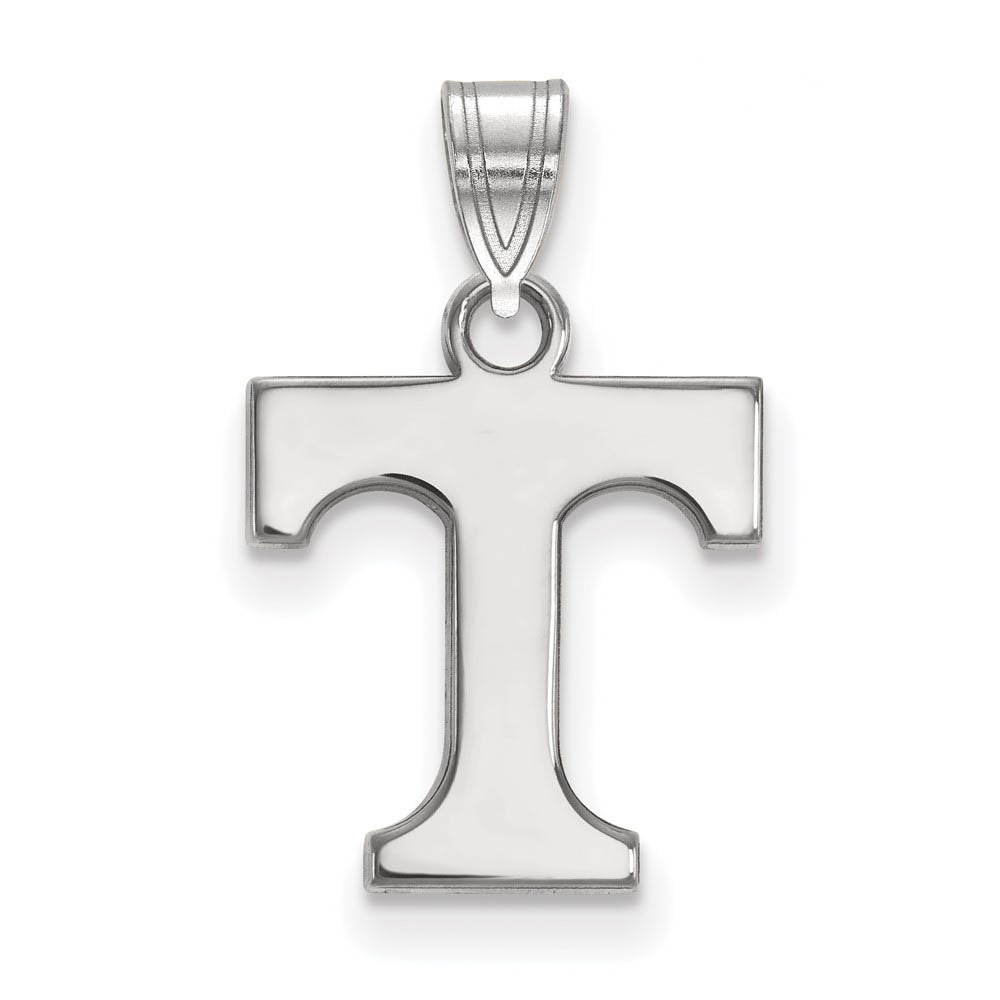 Sterling Silver U. of Tennessee Small Initial T Pendant, Item P15052 by The Black Bow Jewelry Co.