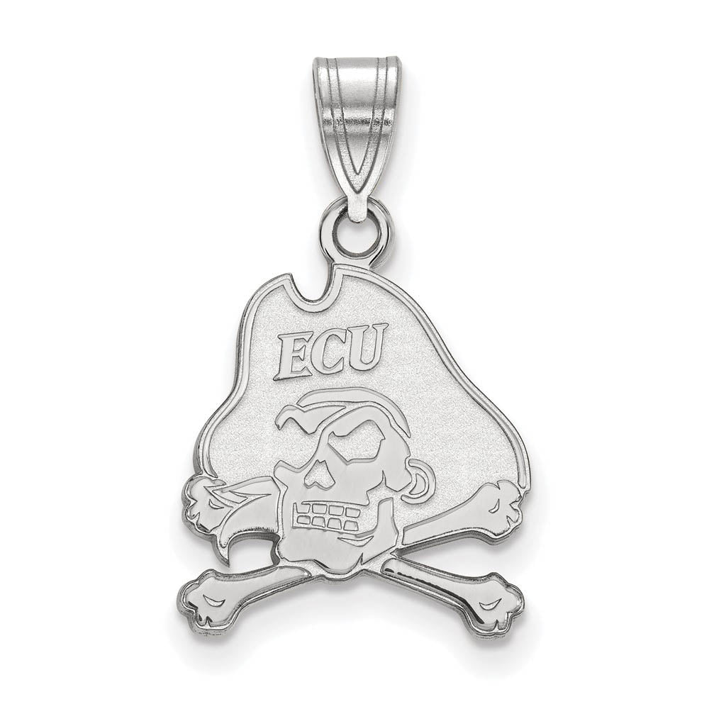 Sterling Silver East Carolina U Medium Mascot Pendant, Item P15069 by The Black Bow Jewelry Co.