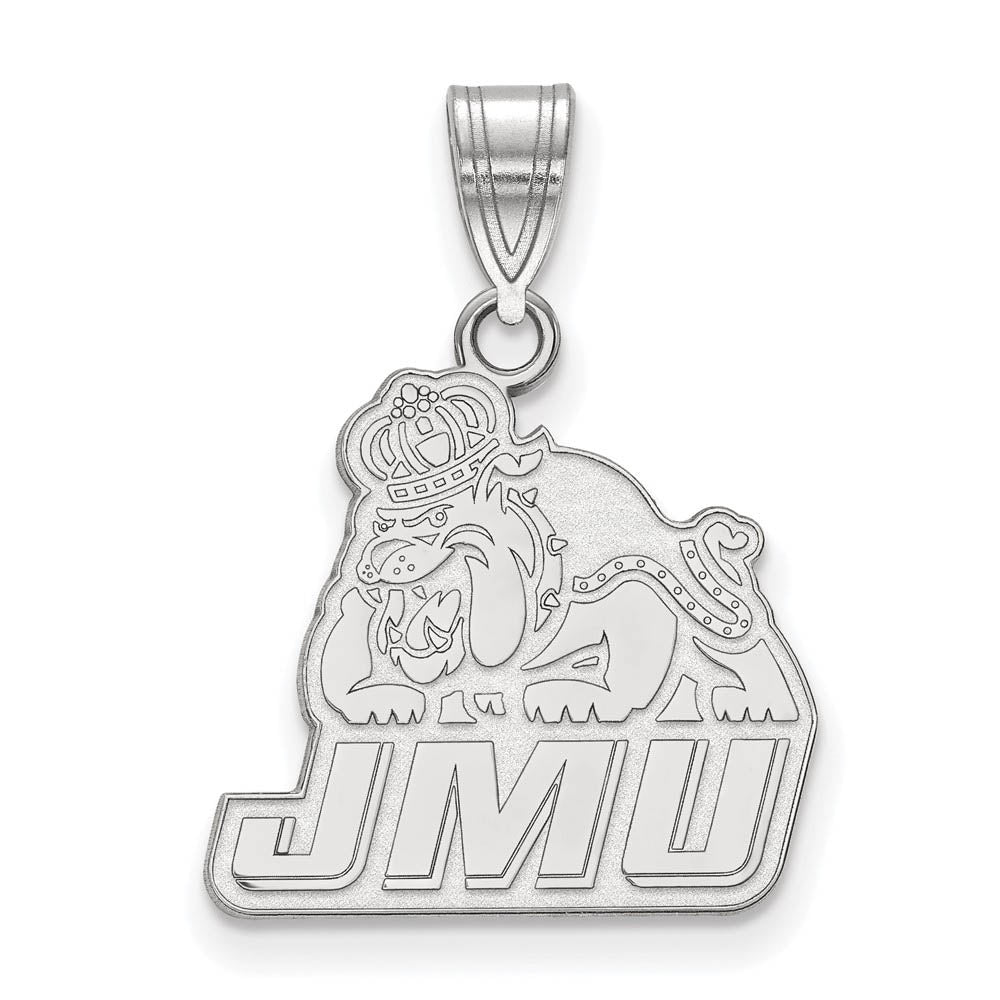 Sterling Silver James Madison U Medium Pendant, Item P15072 by The Black Bow Jewelry Co.