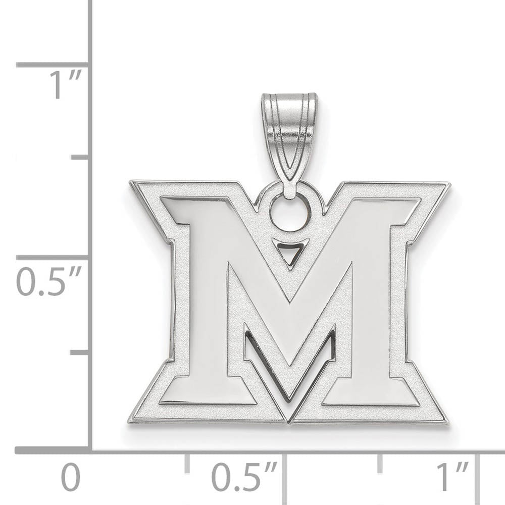 Alternate view of the Sterling Silver Miami U Medium Initial M Pendant by The Black Bow Jewelry Co.