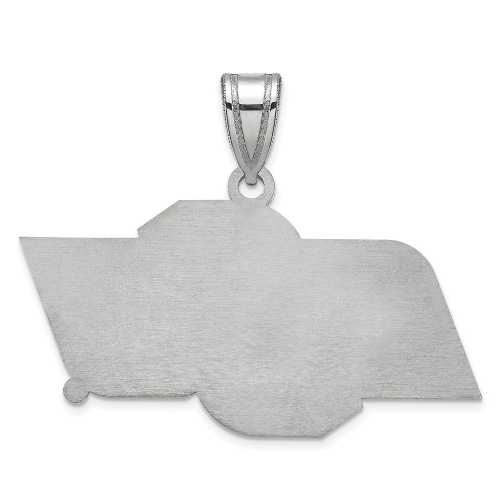 Alternate view of the Sterling Silver Oklahoma State Medium Pendant by The Black Bow Jewelry Co.