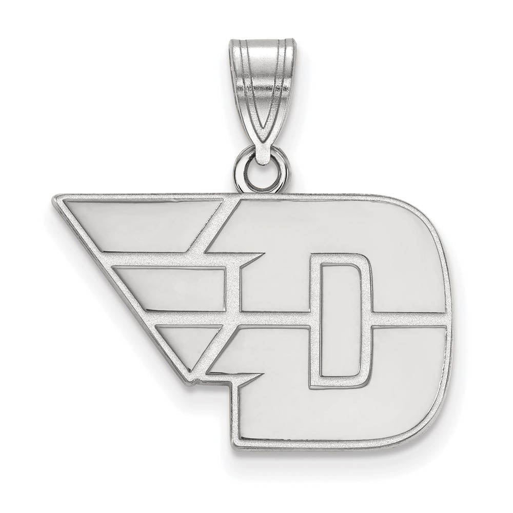 Sterling Silver U. of Dayton Medium Pendant, Item P15092 by The Black Bow Jewelry Co.