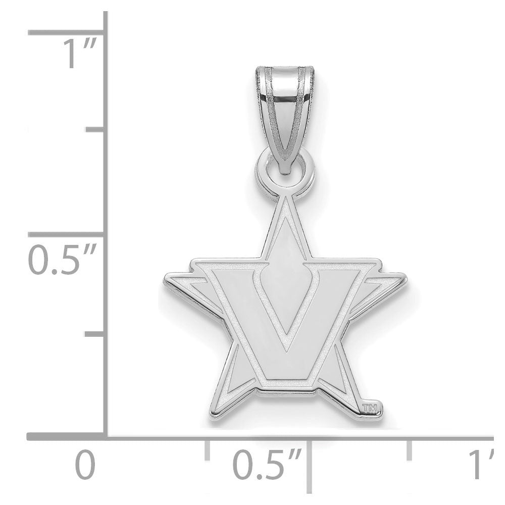 Alternate view of the Sterling Silver Vanderbilt U. Small Pendant by The Black Bow Jewelry Co.