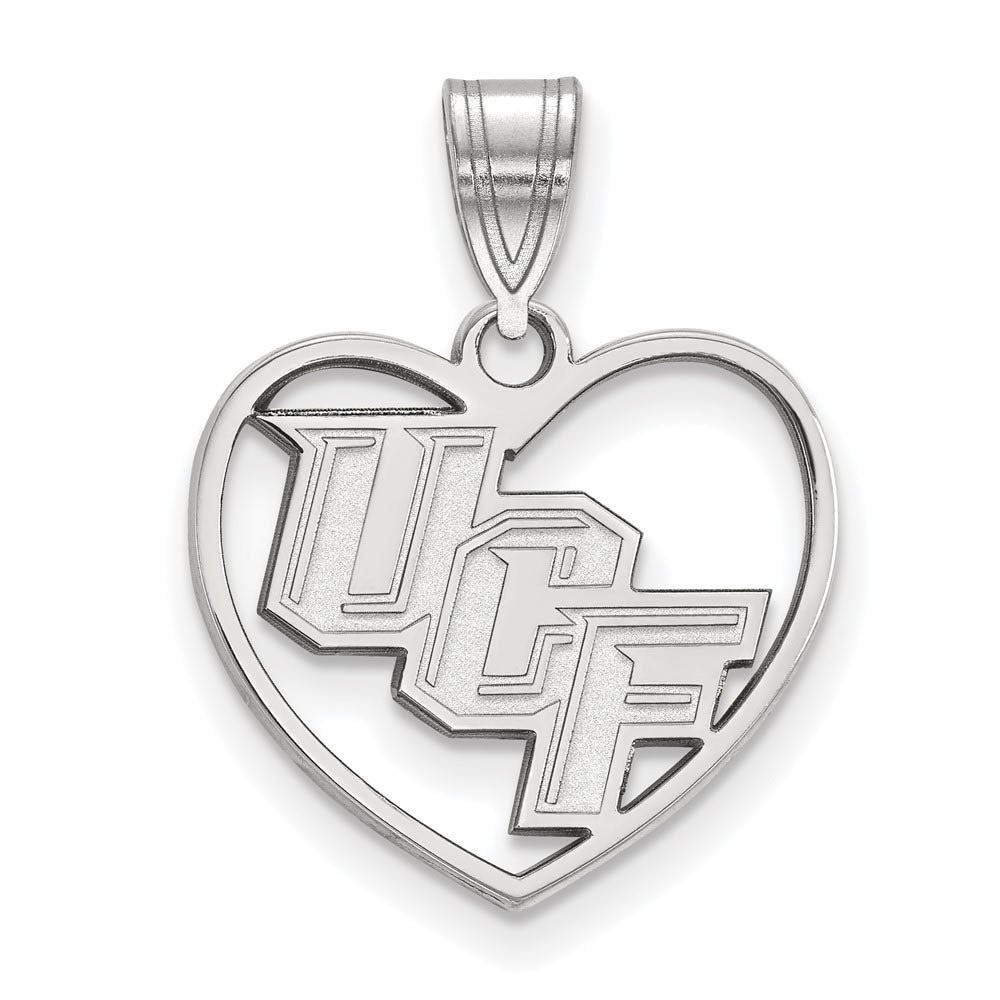 Sterling Silver Central Florida Heart Pendant, Item P15181 by The Black Bow Jewelry Co.