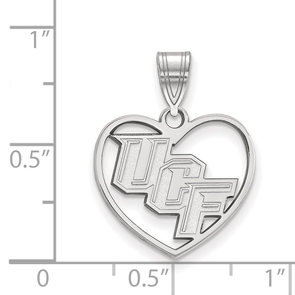 Alternate view of the Sterling Silver Central Florida Heart Pendant by The Black Bow Jewelry Co.