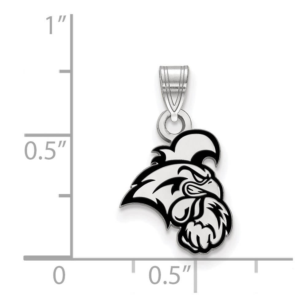 Alternate view of the Sterling Silver Coastal Carolina U Small Enamel Pendant by The Black Bow Jewelry Co.