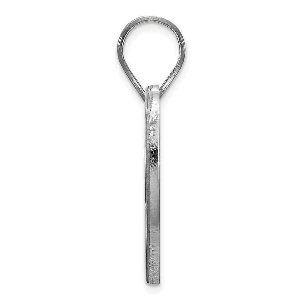 Alternate view of the Sterling Silver Oklahoma State Heart Pendant by The Black Bow Jewelry Co.