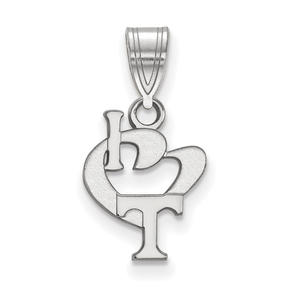 Sterling Silver U. of Tennessee Small I Love Logo Pendant, Item P15281 by The Black Bow Jewelry Co.