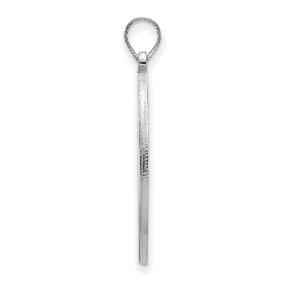 Alternate view of the Sterling Silver West Virginia U. XL Circle Pendant by The Black Bow Jewelry Co.