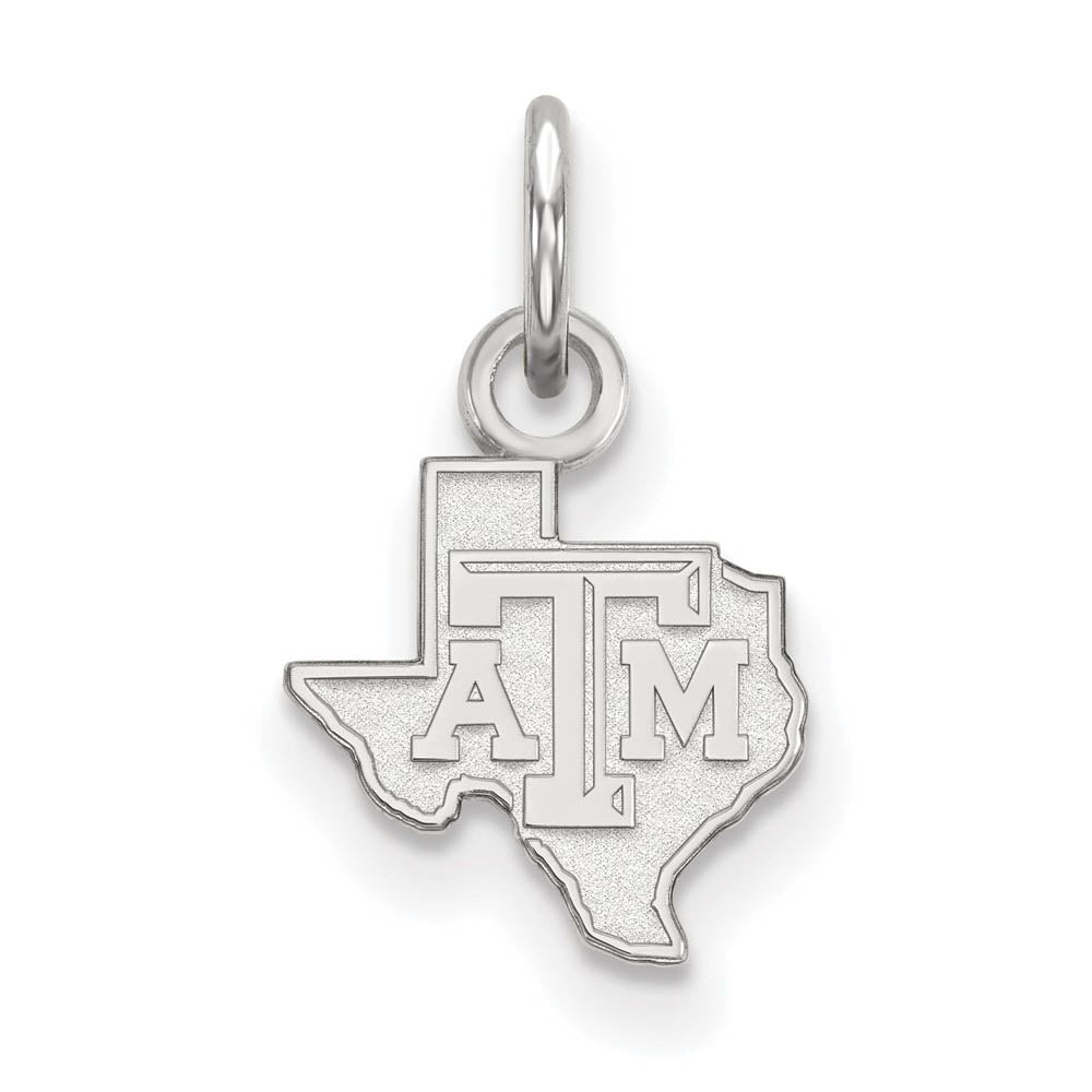 Sterling Silver Texas A&M U. XS (Tiny) Logo Charm or Pendant, Item P15427 by The Black Bow Jewelry Co.