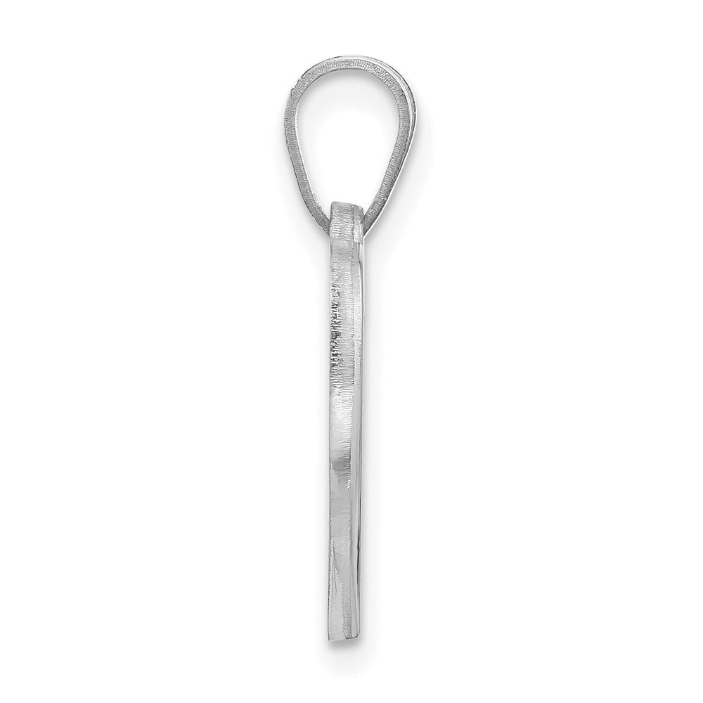 Alternate view of the Sterling Silver U. of Virginia Logo Heart Pendant by The Black Bow Jewelry Co.