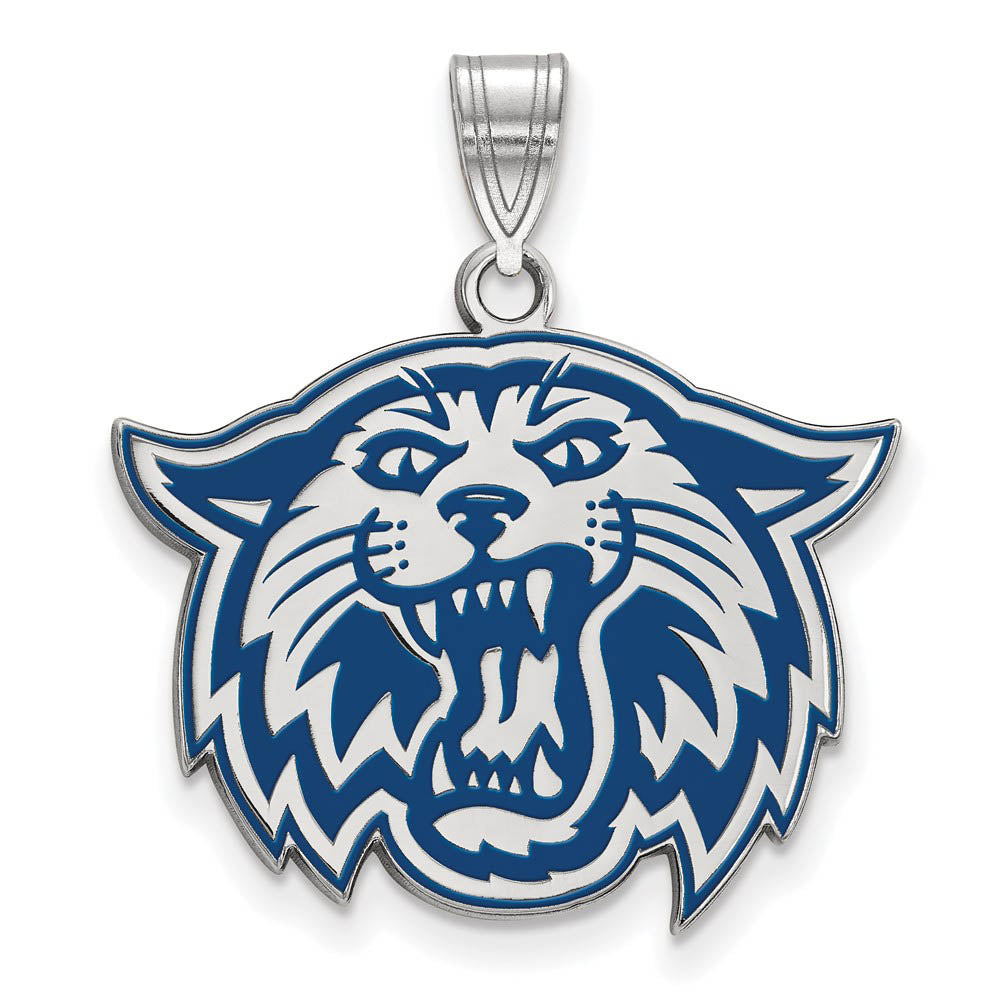 Sterling Silver Villanova U. Large Enamel Mascot Pendant, Item P15598 by The Black Bow Jewelry Co.