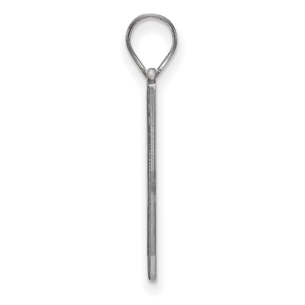 Alternate view of the 10k White Gold East Tennessee State Large Pendant by The Black Bow Jewelry Co.