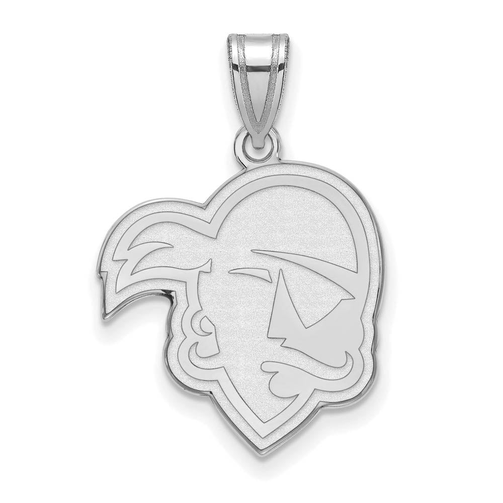 10k White Gold Seton Hall U. Large Mascot Pendant, Item P15680 by The Black Bow Jewelry Co.