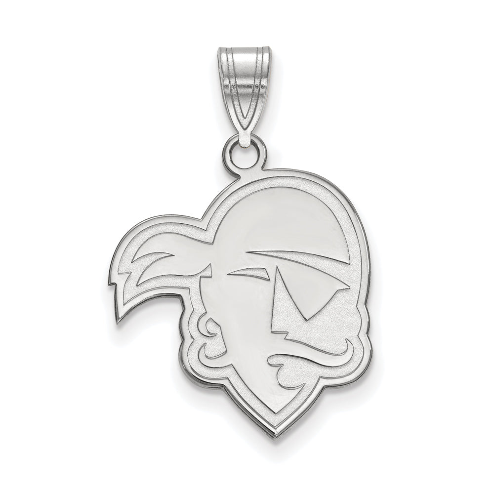 10k White Gold Seton Hall U. Large Mascot Pendant, Item P15680 by The Black Bow Jewelry Co.