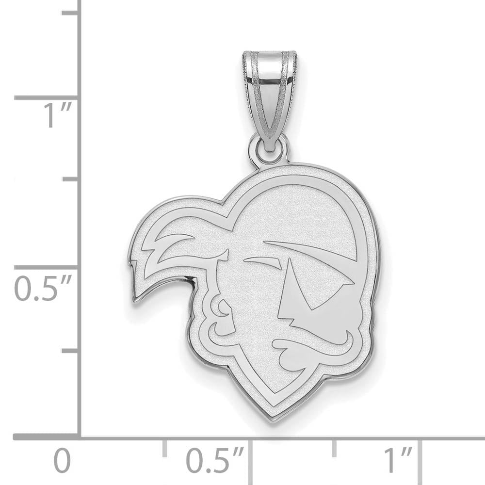 Alternate view of the 10k White Gold Seton Hall U. Large Mascot Pendant by The Black Bow Jewelry Co.