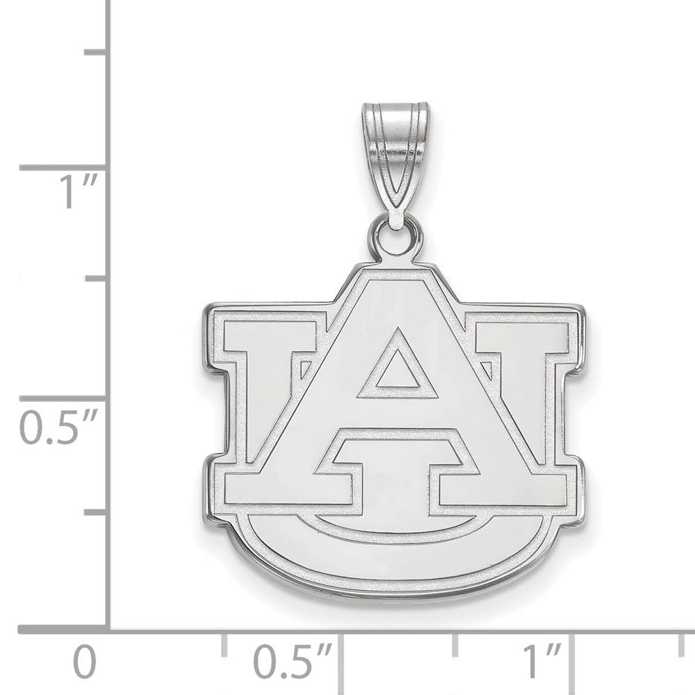 Alternate view of the 10k White Gold Auburn U Large 'AU' Pendant by The Black Bow Jewelry Co.
