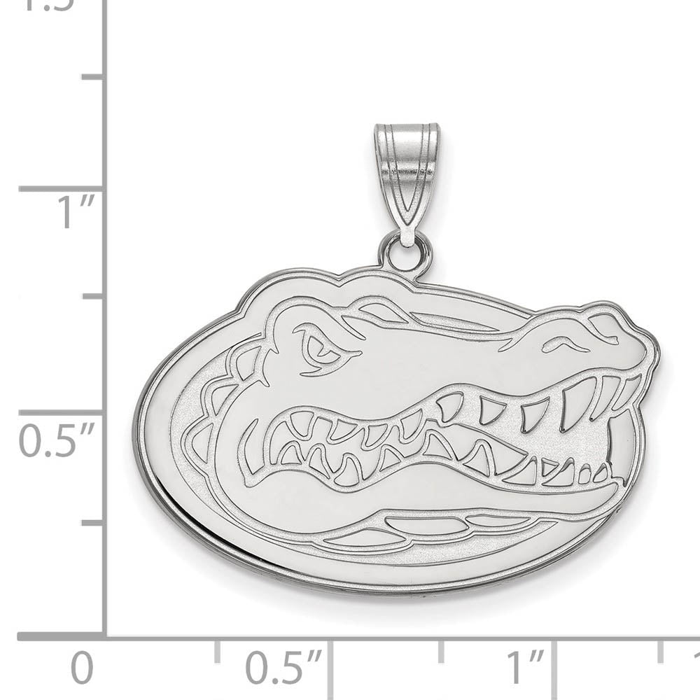 Alternate view of the 10k White Gold U of Florida Large Mascot Pendant by The Black Bow Jewelry Co.