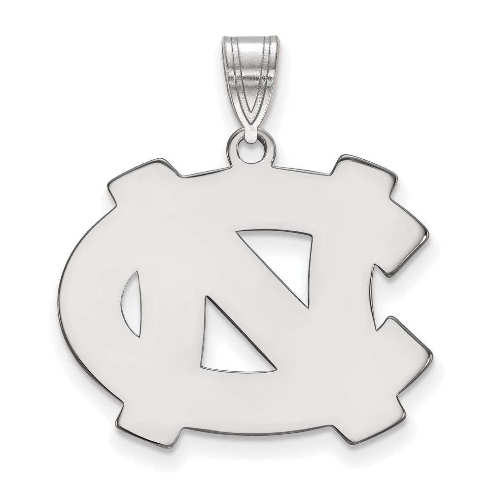 10k White Gold North Carolina Large 'NC' Pendant, Item P15801 by The Black Bow Jewelry Co.