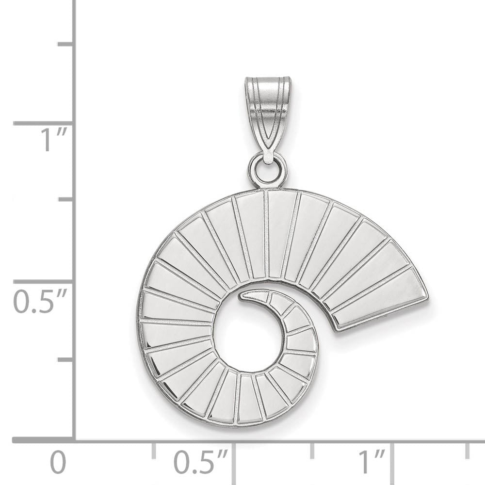 Alternate view of the 10k White Gold Colorado State Large Pendant by The Black Bow Jewelry Co.