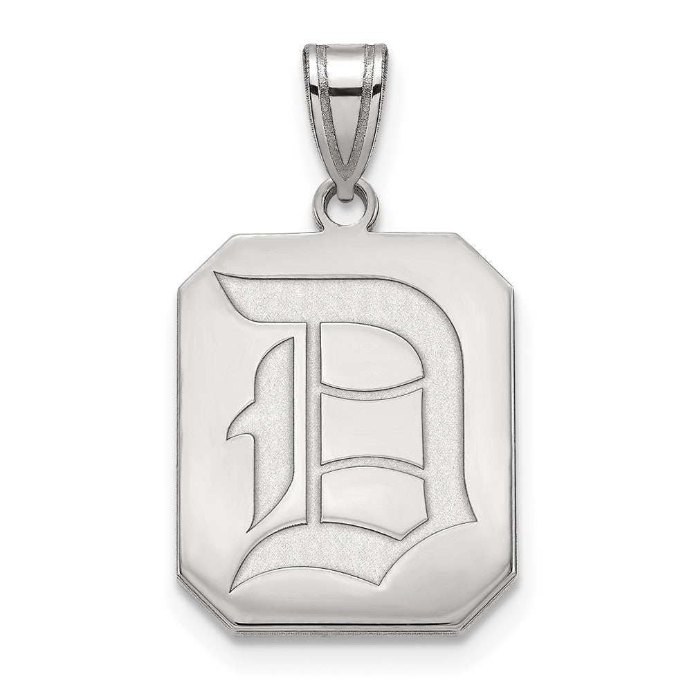 10k White Gold Duquesne U Large Pendant, Item P15831 by The Black Bow Jewelry Co.