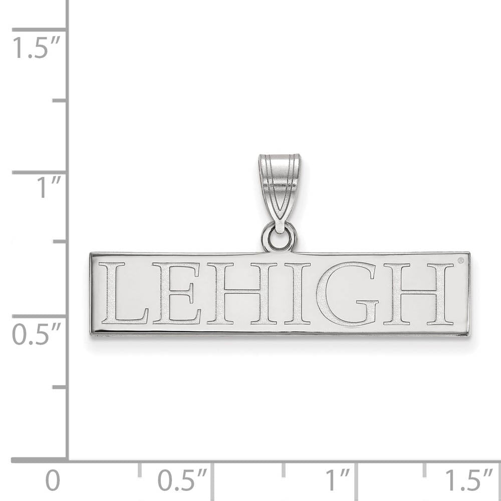 Alternate view of the 10k White Gold Lehigh U Large Pendant by The Black Bow Jewelry Co.