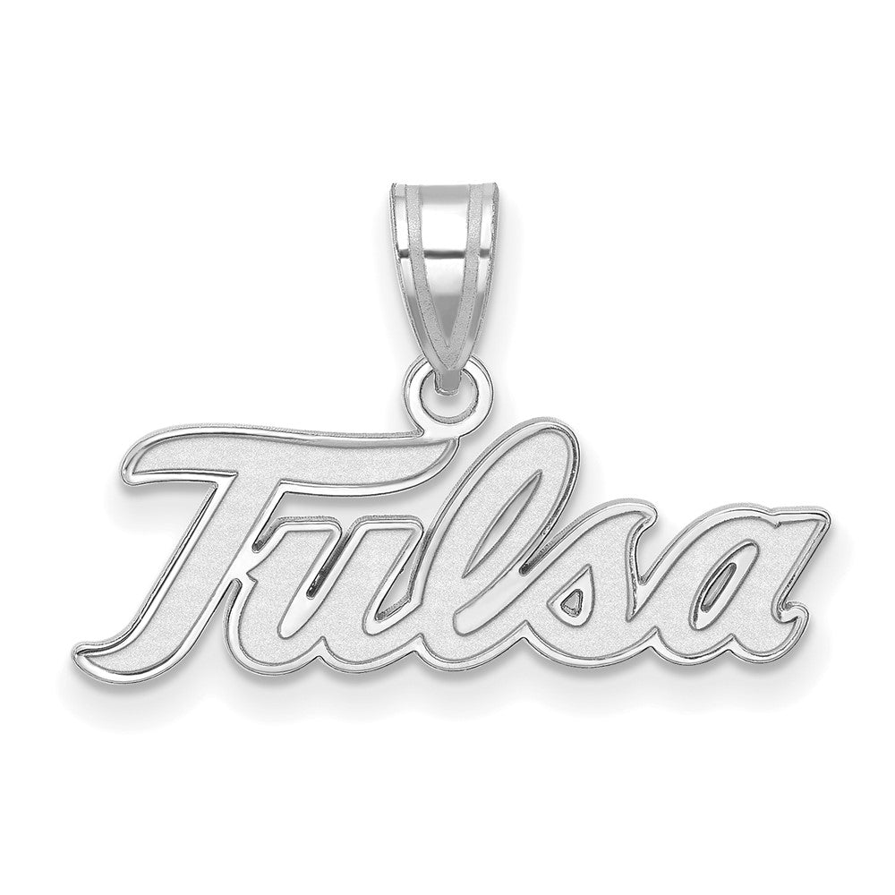 10k White Gold The U. of Tulsa Large Pendant, Item P15858 by The Black Bow Jewelry Co.