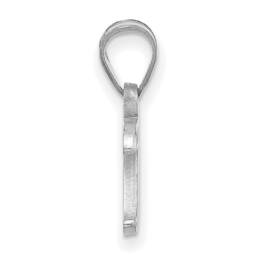 Alternate view of the 10k White Gold The U. of Tulsa Large Pendant by The Black Bow Jewelry Co.