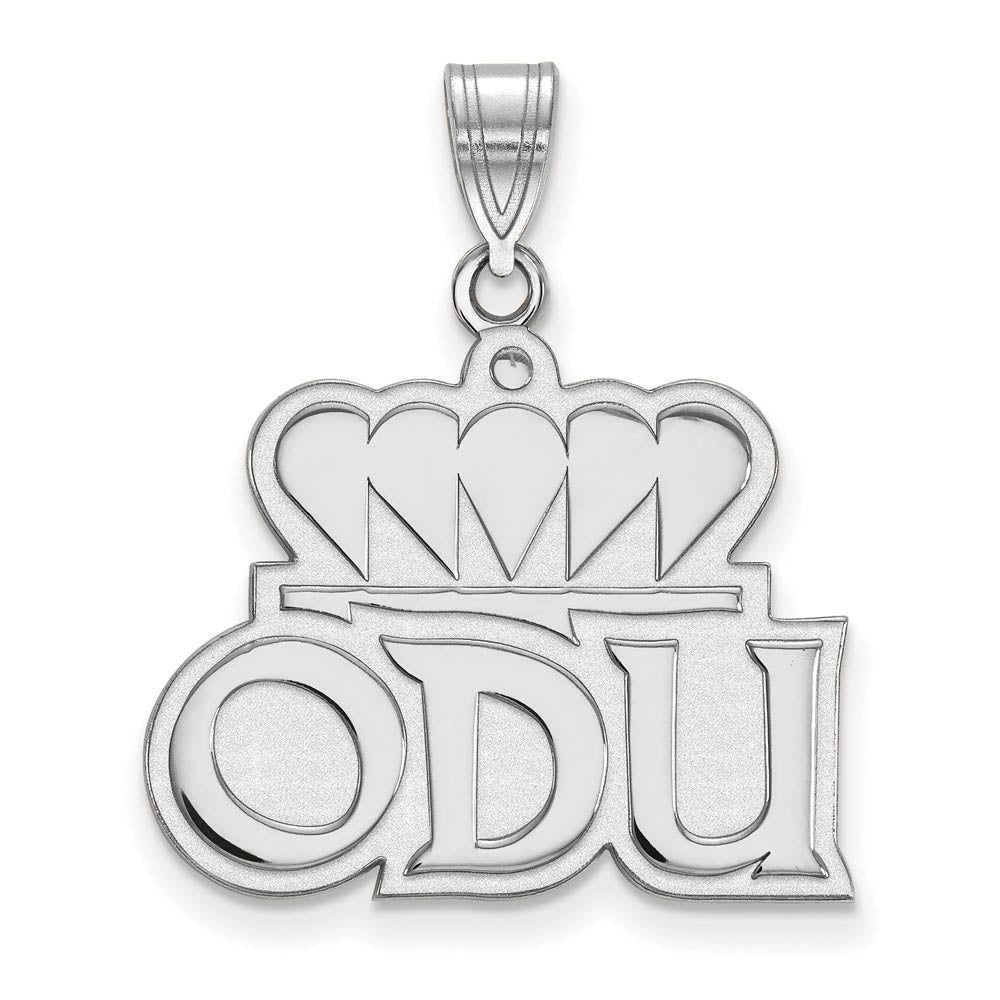10k White Gold Old Dominion U. Large Pendant, Item P15902 by The Black Bow Jewelry Co.