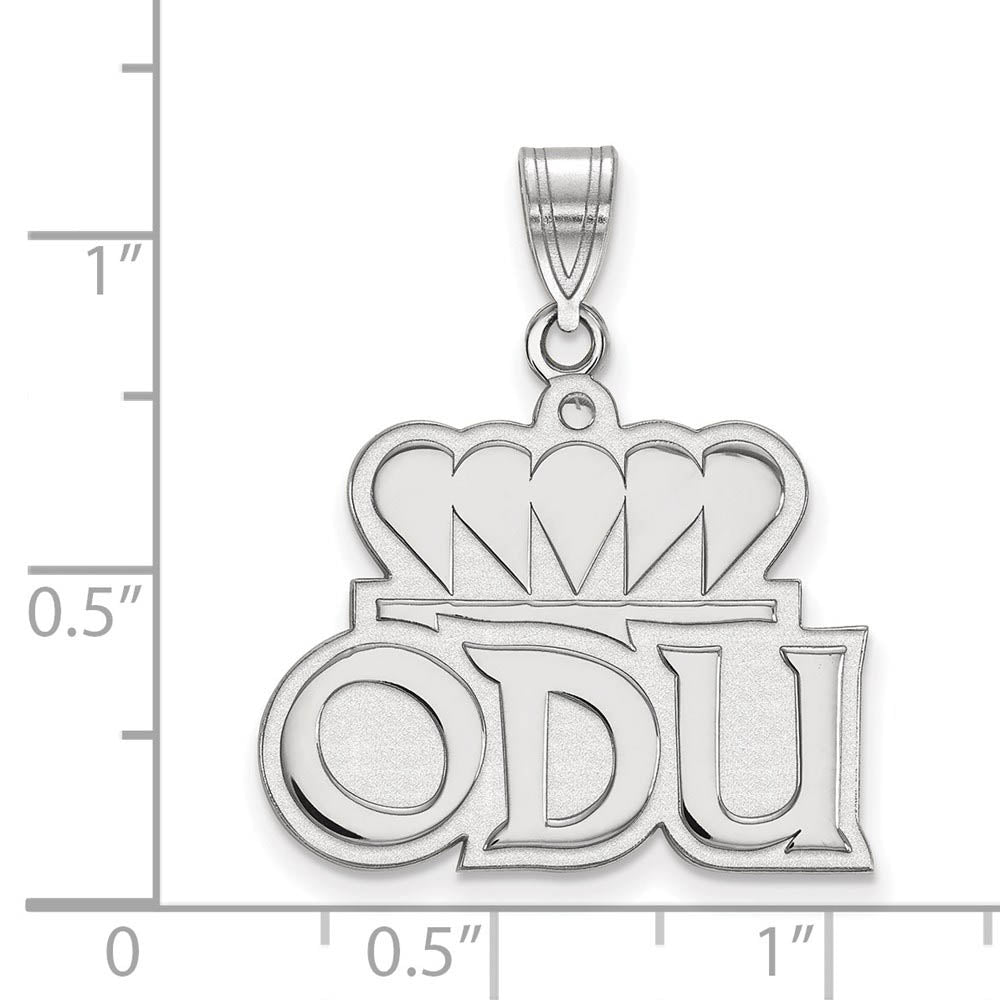 Alternate view of the 10k White Gold Old Dominion U. Large Pendant by The Black Bow Jewelry Co.