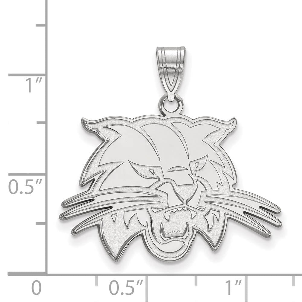 Alternate view of the 10k White Gold Ohio U. Large Pendant by The Black Bow Jewelry Co.