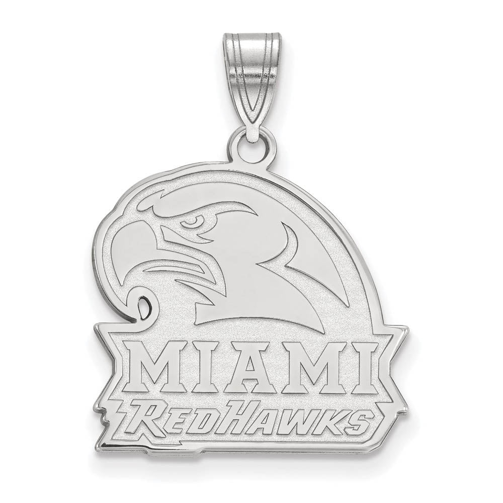 10k White Gold Miami U Large Pendant, Item P15915 by The Black Bow Jewelry Co.