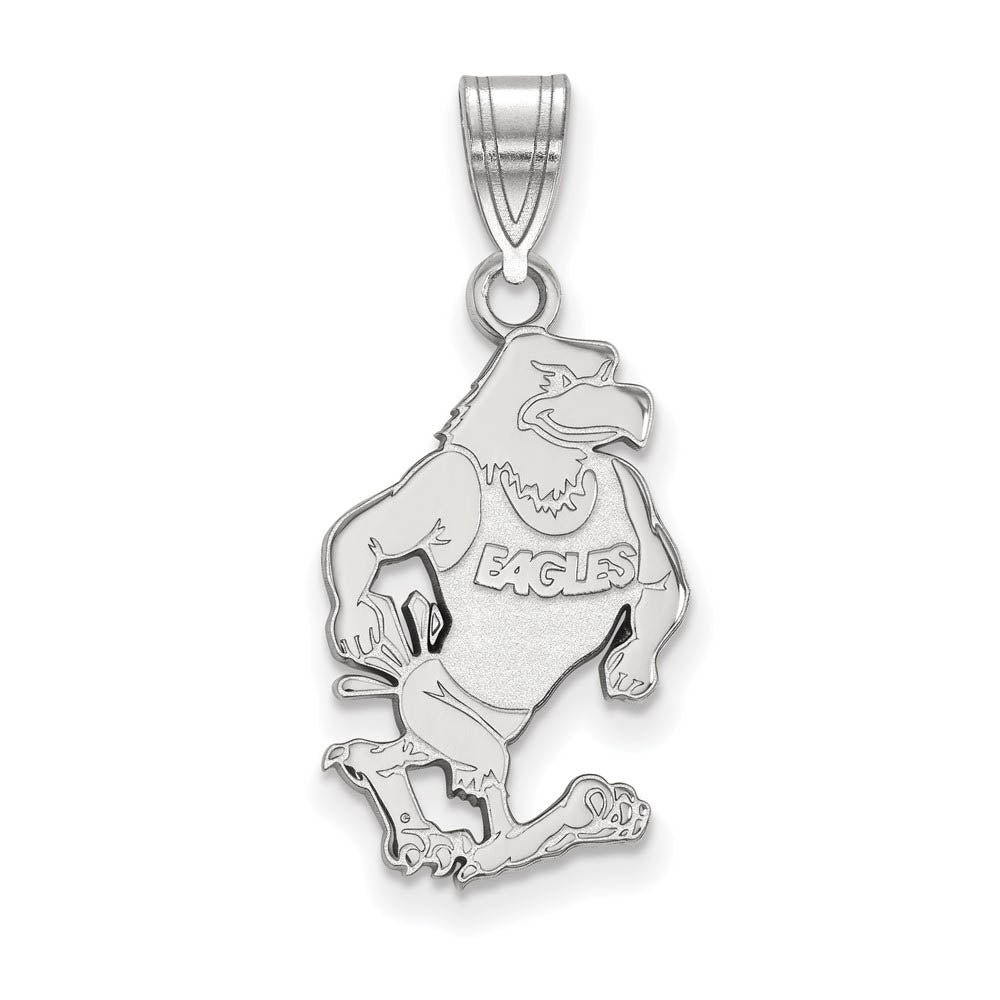 10k White Gold Georgia Southern U Large Pendant, Item P15932 by The Black Bow Jewelry Co.