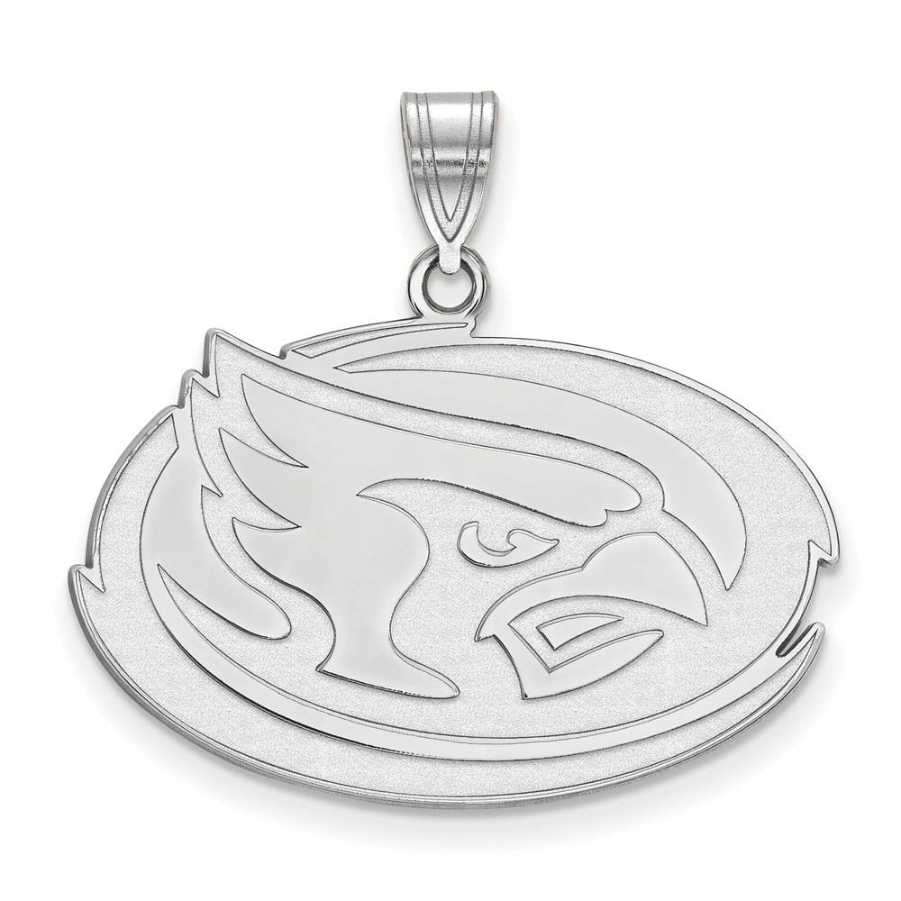 10k White Gold Iowa State Large Pendant, Item P15976 by The Black Bow Jewelry Co.