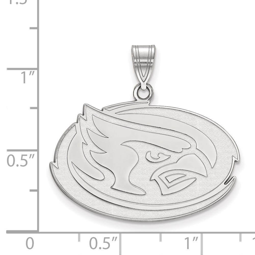 Alternate view of the 10k White Gold Iowa State Large Pendant by The Black Bow Jewelry Co.