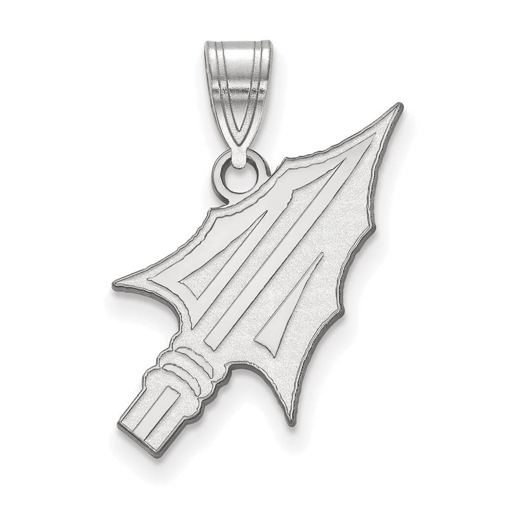 10k White Gold Florida State Large Arrowhead Pendant, Item P16049 by The Black Bow Jewelry Co.