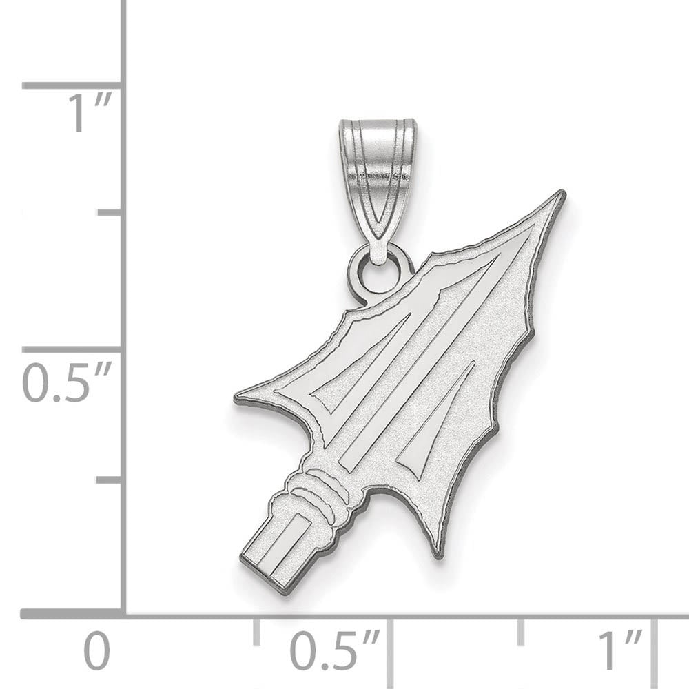 Alternate view of the 10k White Gold Florida State Large Arrowhead Pendant by The Black Bow Jewelry Co.