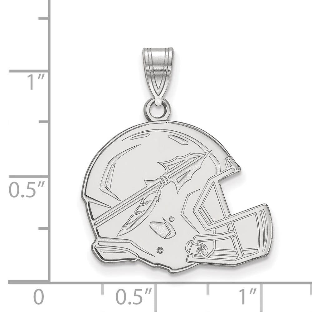 Alternate view of the 10k White Gold Florida State Large Pendant by The Black Bow Jewelry Co.