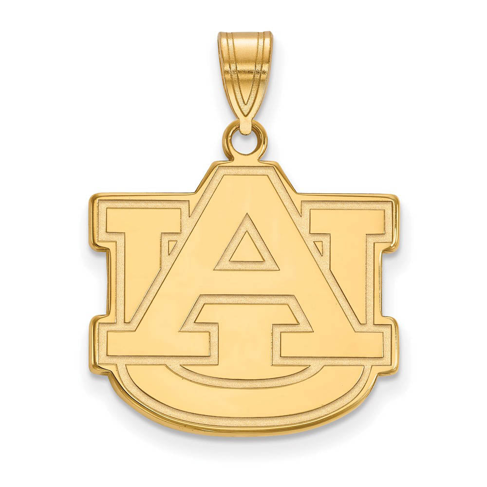 10k Yellow Gold Auburn U Large 'AU' Pendant, Item P16177 by The Black Bow Jewelry Co.