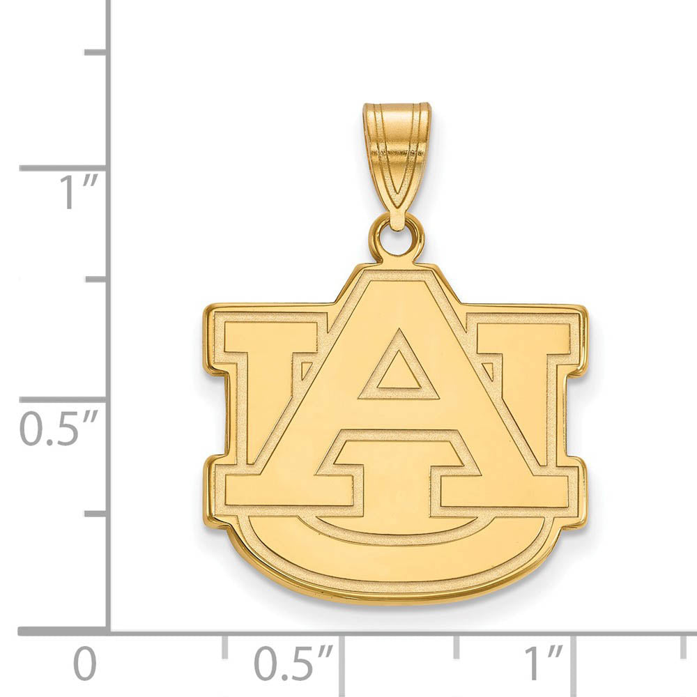 Alternate view of the 10k Yellow Gold Auburn U Large 'AU' Pendant by The Black Bow Jewelry Co.