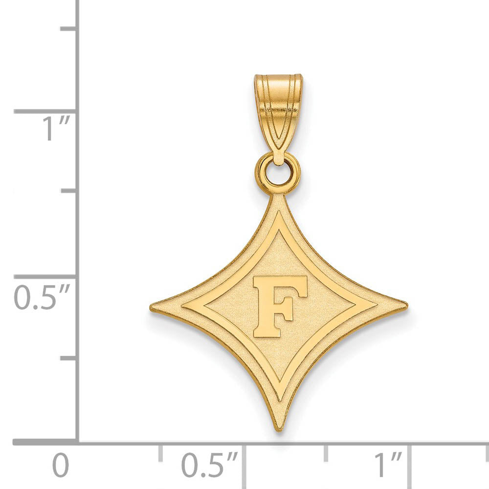 Alternate view of the 10k Yellow Gold Furman U Large Rhombus Pendant by The Black Bow Jewelry Co.