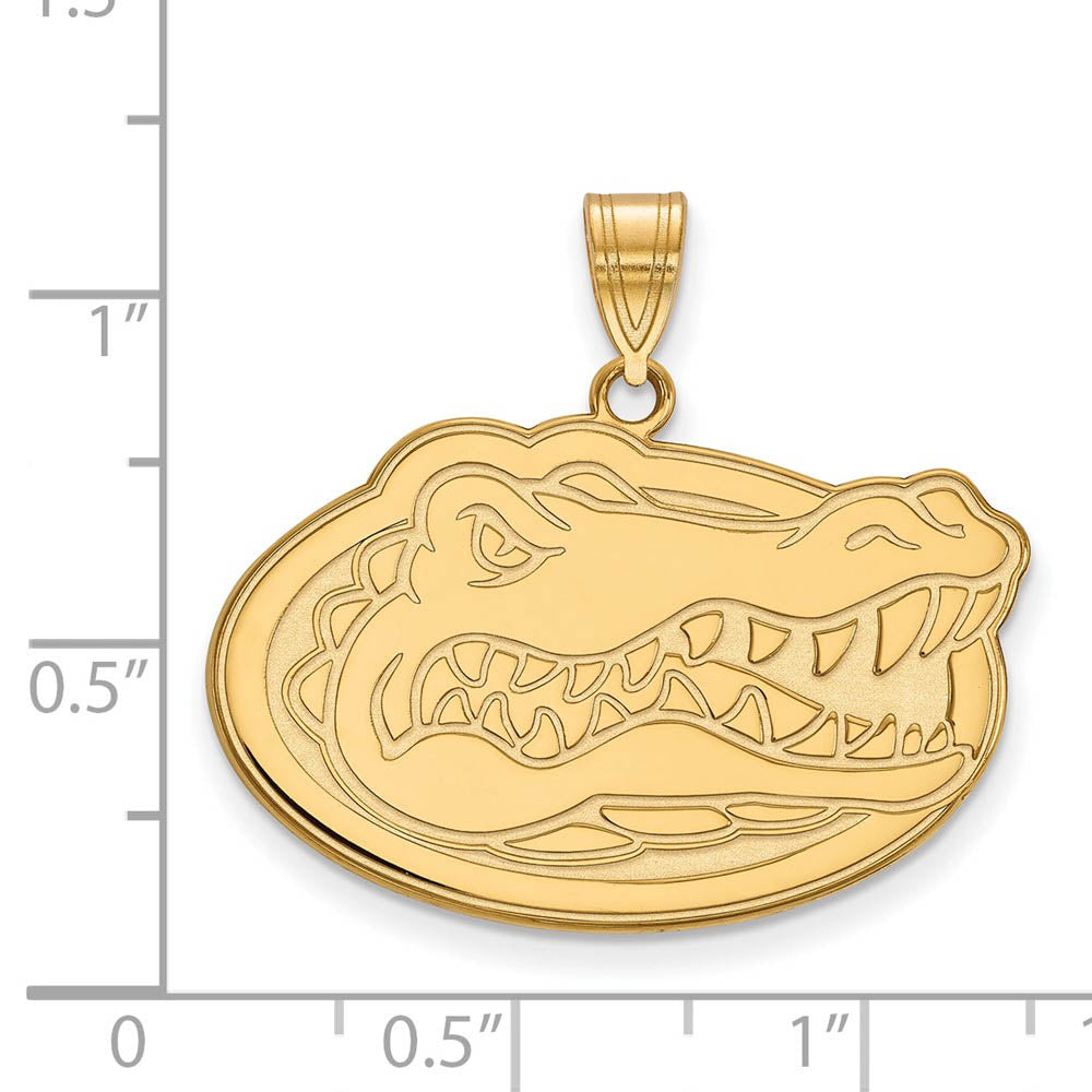 Alternate view of the 10k Yellow Gold U of Florida Large Mascot Pendant by The Black Bow Jewelry Co.