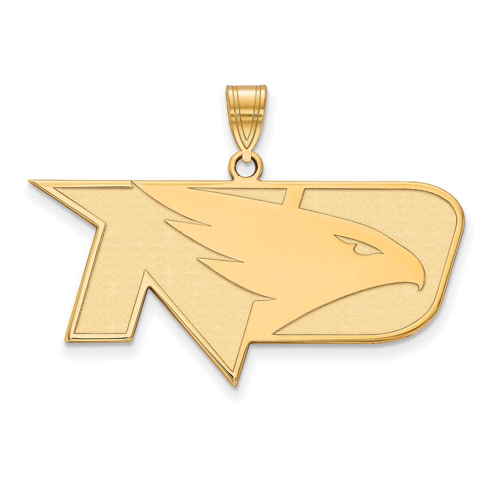 10k Yellow Gold North Dakota Large Square Logo Pendant, Item P16254 by The Black Bow Jewelry Co.