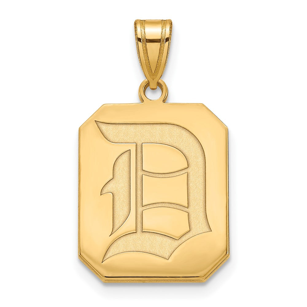 10k Yellow Gold Duquesne U Large Pendant, Item P16280 by The Black Bow Jewelry Co.