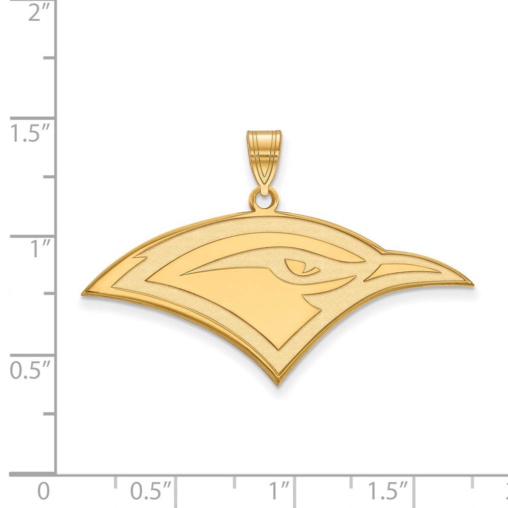 Alternate view of the 10k Yellow Gold U. of Tennessee at Chattanooga Large Logo Pendant by The Black Bow Jewelry Co.