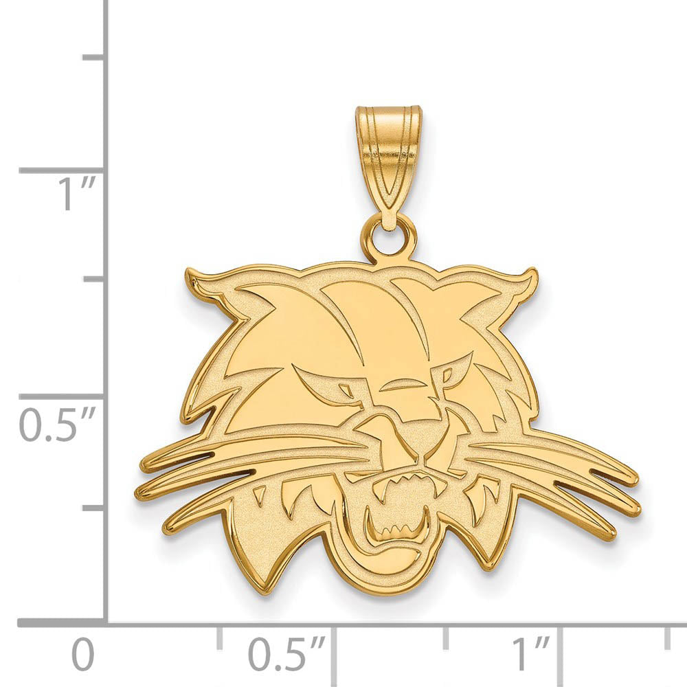 Alternate view of the 10k Yellow Gold Ohio U. Large Pendant by The Black Bow Jewelry Co.