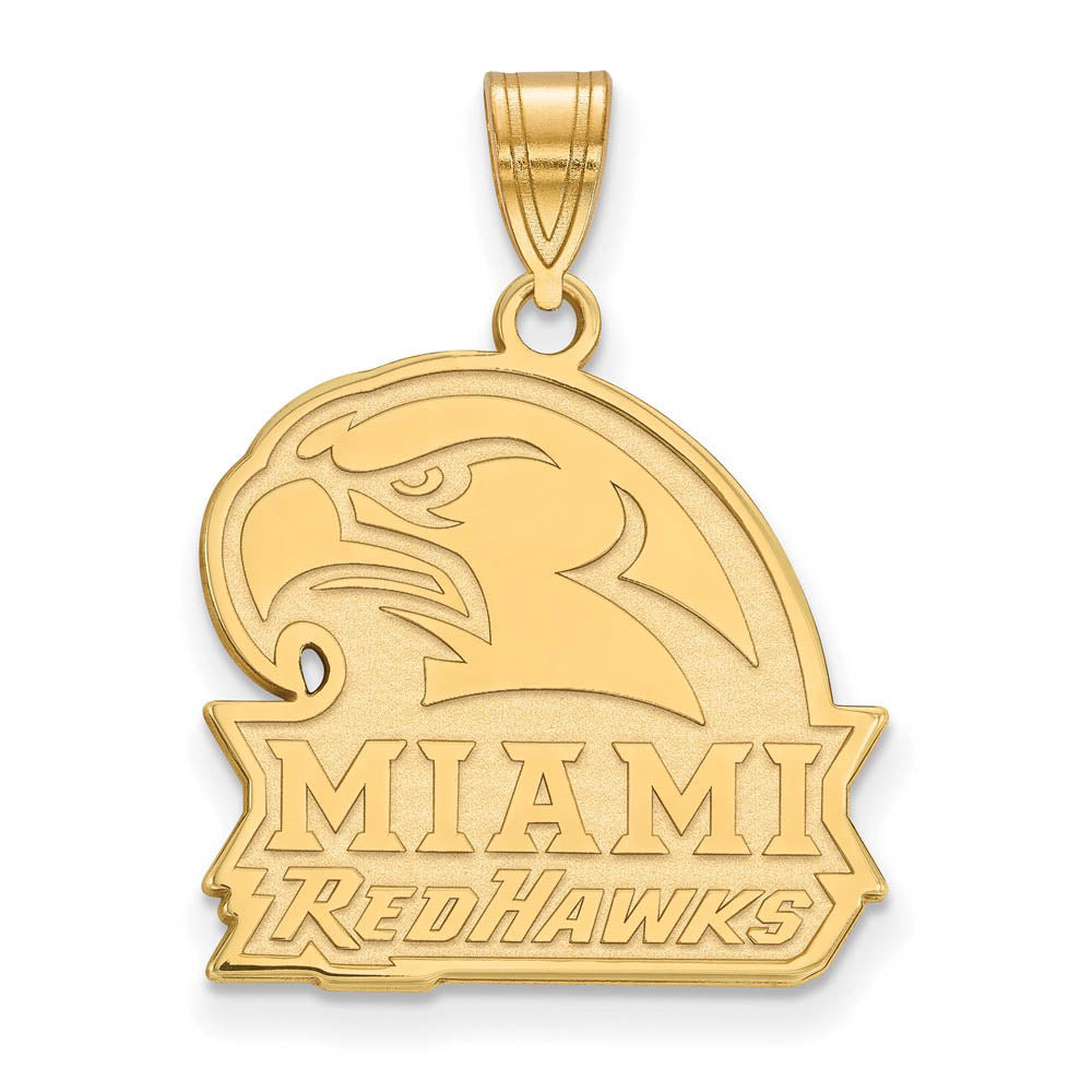 10k Yellow Gold Miami U Large Logo Pendant, Item P16364 by The Black Bow Jewelry Co.