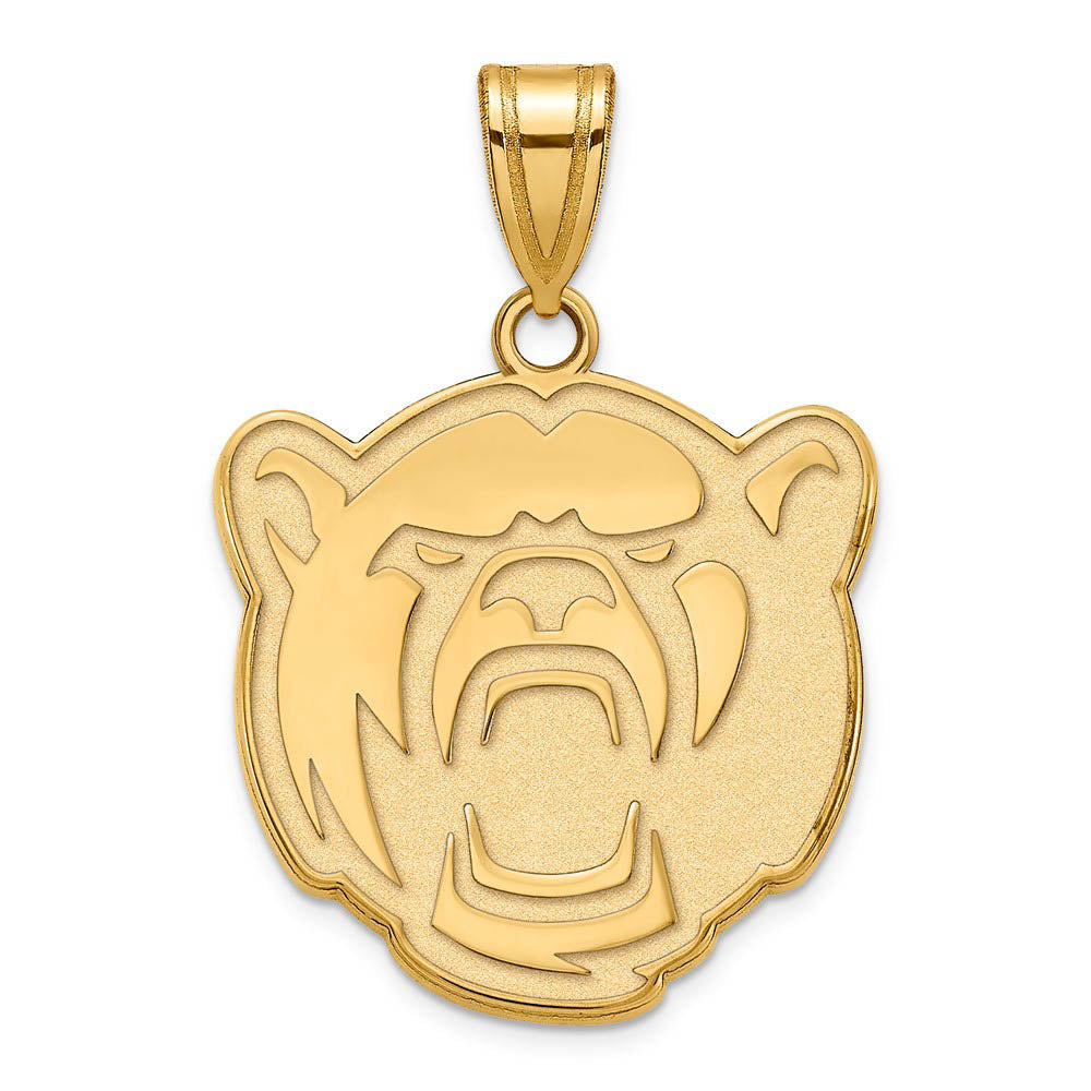 10k Yellow Gold Baylor U Large Bears Pendant, Item P16380 by The Black Bow Jewelry Co.