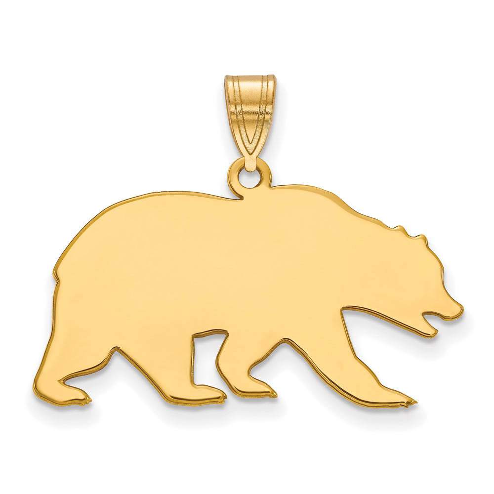 10k Yellow Gold California Berkeley Large Mascot Pendant, Item P16391 by The Black Bow Jewelry Co.