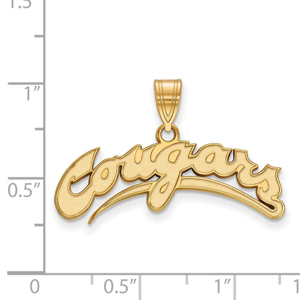 Alternate view of the 10k Yellow Gold Washington State Large Script Pendant by The Black Bow Jewelry Co.